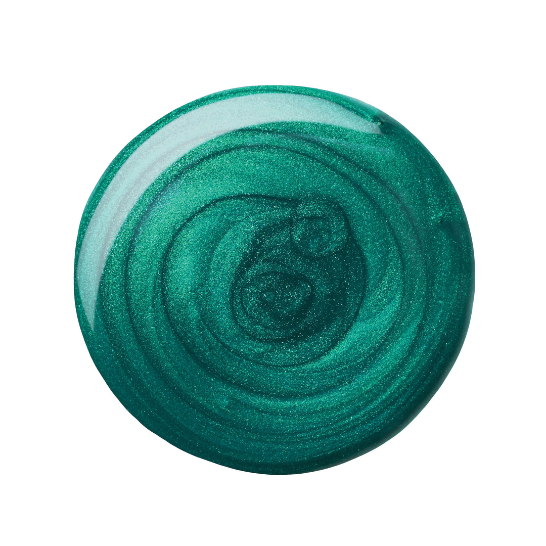 Gelousy Botanic Gel Nail Polish - Green Glitter Swatch Dot