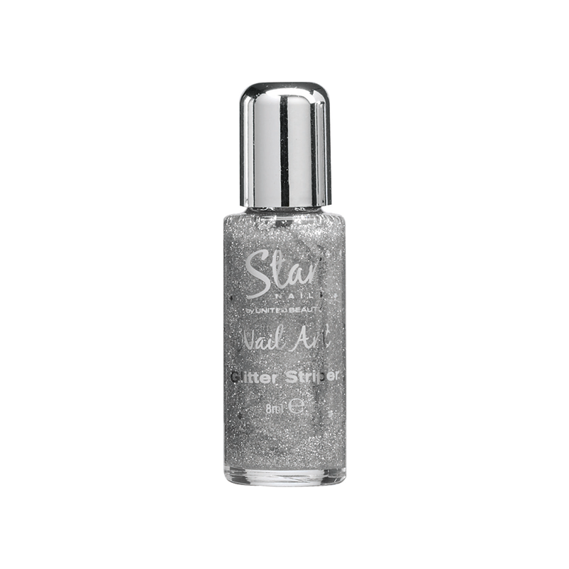 Nail Art Striper Pen - Silver Glitter - 8ml