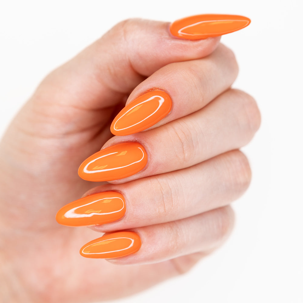 Gelousy Horizon Gel Polish - Lifestyle Image of Orange Nails