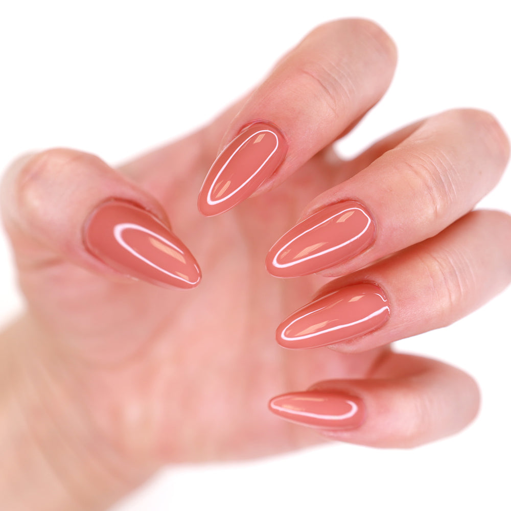 Gelousy Sienna Gel Polish - Lifestyle Image of Light Brown Nails